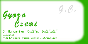 gyozo csemi business card